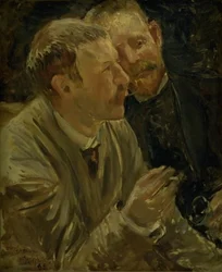 Portrait des peintres Bruno Liljefors et Alf Wallander