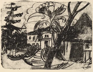 Ferme danoise avec manoir, 1912