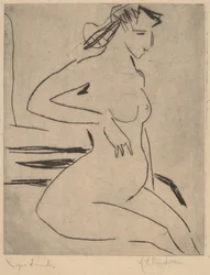 Femme nue assise, 1909
