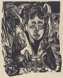 Fille rêvant, 1918