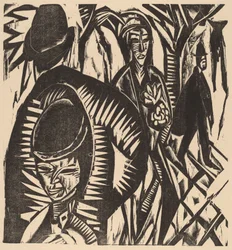 Scène de rue après la pluie, 1914