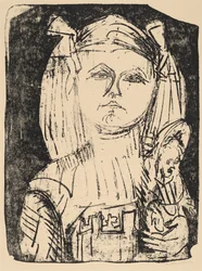 Jeune fille avec poupée, 1916