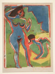 Femmes se baignant - Moritzburg