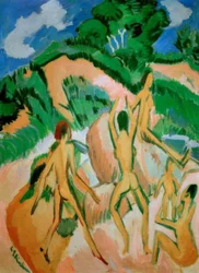 Baigneuses parmi les dunes (Fehmarn)