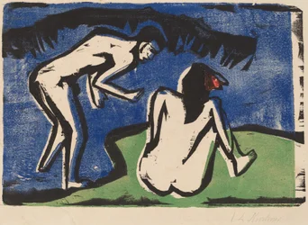 Couple se baignant