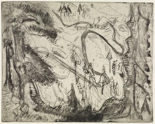 Sentier de montagne, vu d
