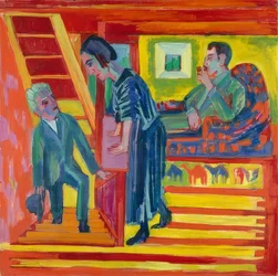 La Visite - Couple et nouveau venu