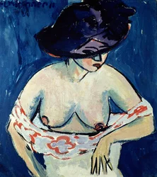 Femme à moitié nue avec un chapeau, 1911