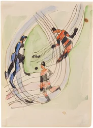 Joueurs de hockey, vers 1934