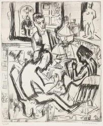 Intérieur avec des gens