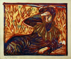 Jeune fille au repos avec mal de tête