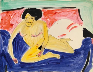 Nu assis sur un divan, 1909