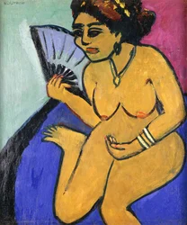 Nu assis avec éventail, 1910-11
