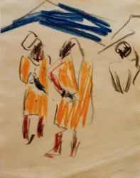 Esquisse de deux Marocains