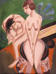 Deux nus dans la chambre, 1914