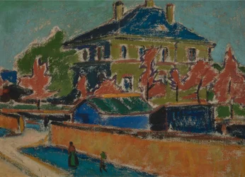 Villa à Dresde, vers 1910 (huile sur toile)