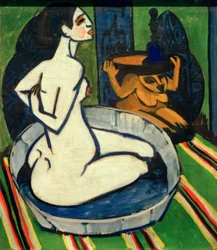 Nu féminin dans la baignoire