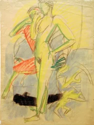 Deux figures dans la pièce