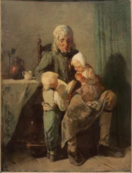 Grand-père et petits-enfants