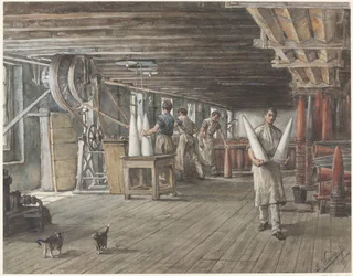 Intérieur de la sucrerie de la société Vom Rath