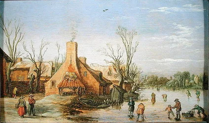 Un village en hiver, 1623