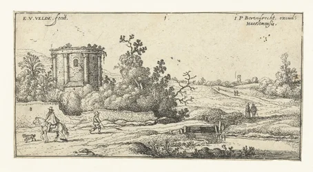 Paysage avec ruine d