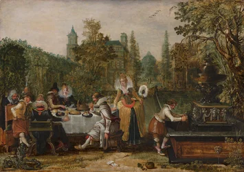 Joyeuse compagnie dans un parc