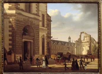 Entrée du musée du Louvre et ruines de Saint Louis du Louvre