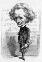 Berlioz caricature by Étienne Carjat