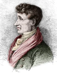 Portrait de Joseph Joubert (1754-1824), écrivain français. Gravure par Bocour dans « Le Magasin pittoresque »