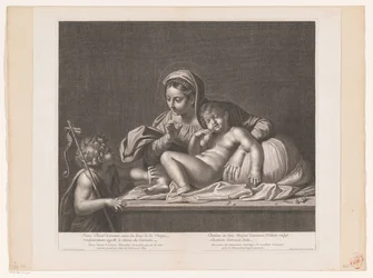 Marie avec le Christ endormi demandant à Jean-Baptiste de se taire