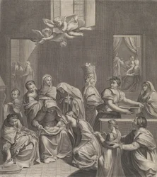 La naissance de la Vierge (détail)