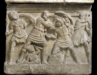 Art étrusque : « Étéocle et Polynice », les deux frères, fils d