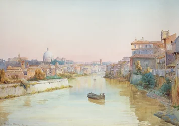 Vue du Tevere depuis le Ponte Sisto