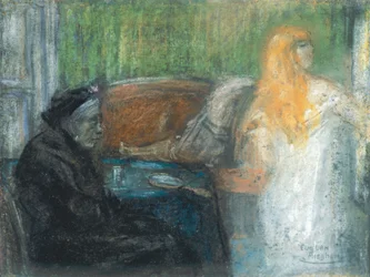 Mère Van Mieghem rêvant (Vanitas)