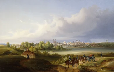 Vue de Munich et de la rivière Isar, 1838