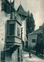 Un coin tranquille de Merano, Tyrol du Sud, Italie, 1927
