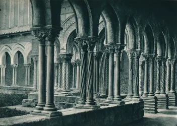 Cloîtres du monastère bénédictin, Monreale, Sicile, Italie, 1927