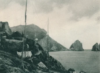 Marina Piccola avec filets de chasseurs, Capri, Italie, 1927