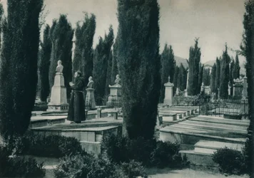 Partie du cimetière, Palerme, Sicile, Italie, 1927