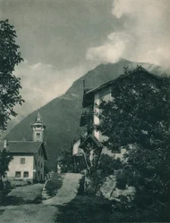Route vers le château de Tyrol, Merano, Tyrol du Sud, Italie, 1927