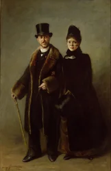 Heinrich Schliemann (1822-90) et sa femme