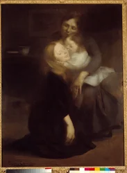 Intimité ou la grande sœur. Peinture d