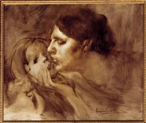 Le Baiser maternel. Peinture d