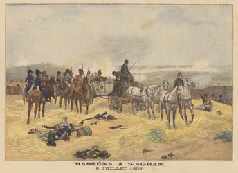 Le maréchal Masséna à la bataille de Wagram, 6 juillet 1809