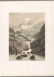 Paysage de montagne avec vue sur l
