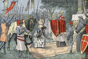 Philippe Auguste avant la bataille de Bouvines le 27 juillet