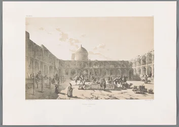 Caravanserai-i-Shah à Qazvin (Caravân-Serail-I-Châh, Paysages persans, Perse moderne)