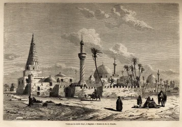 La tombe du cheikh Omar, à Bagdad, dessin d