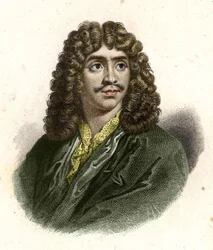 Jean Baptiste Poquelin dit Molière (1622 - 1673) gravé par Giraut